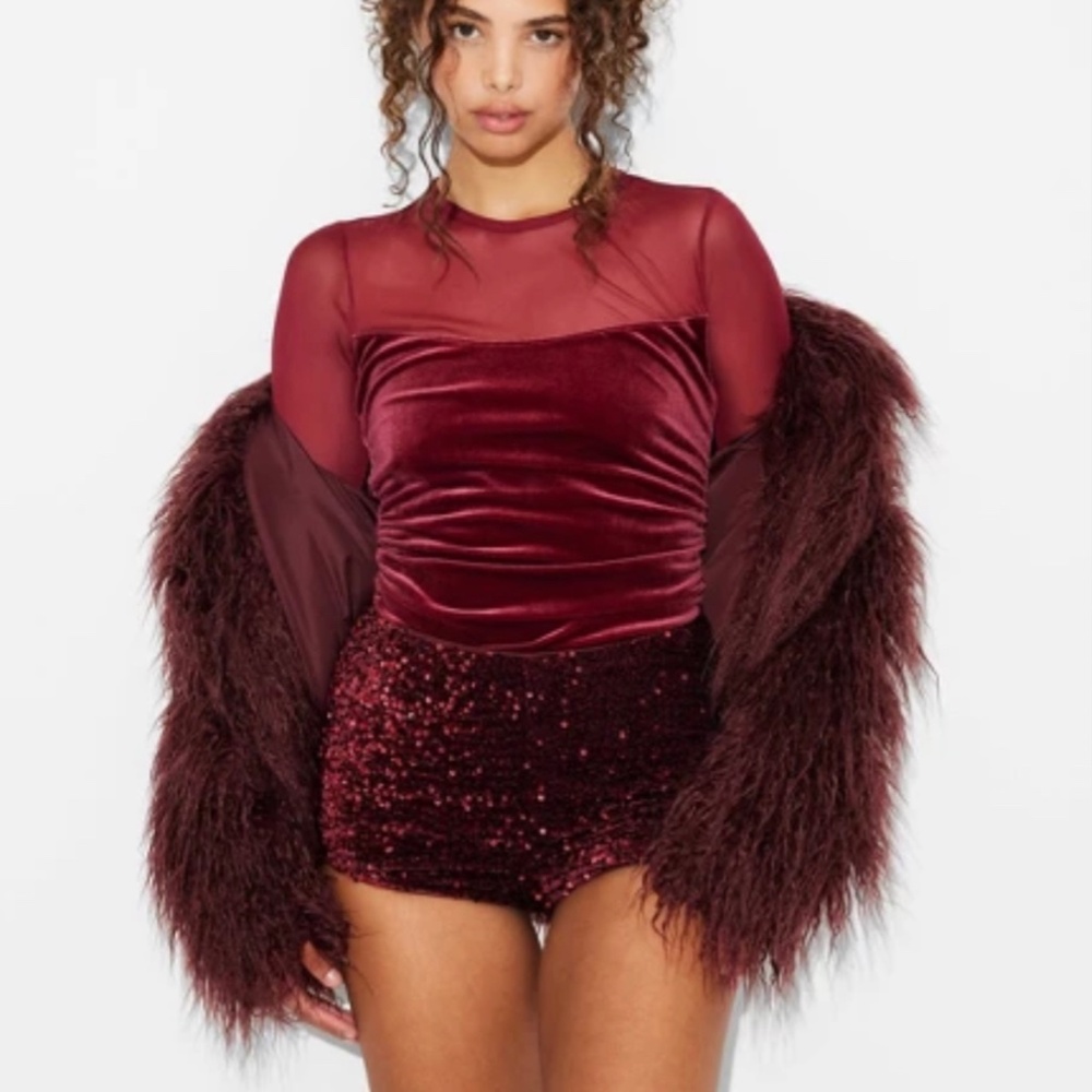 Sequin micro shorts